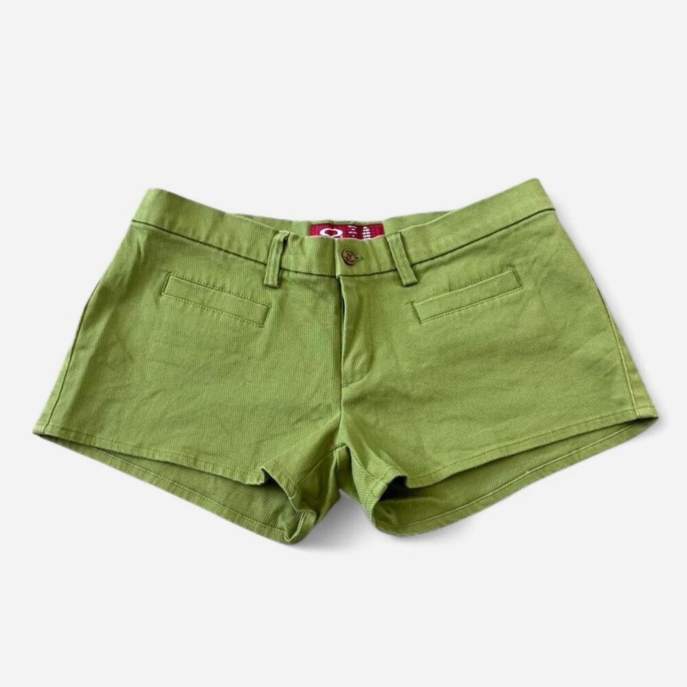 Oakley low rise green mini shorts